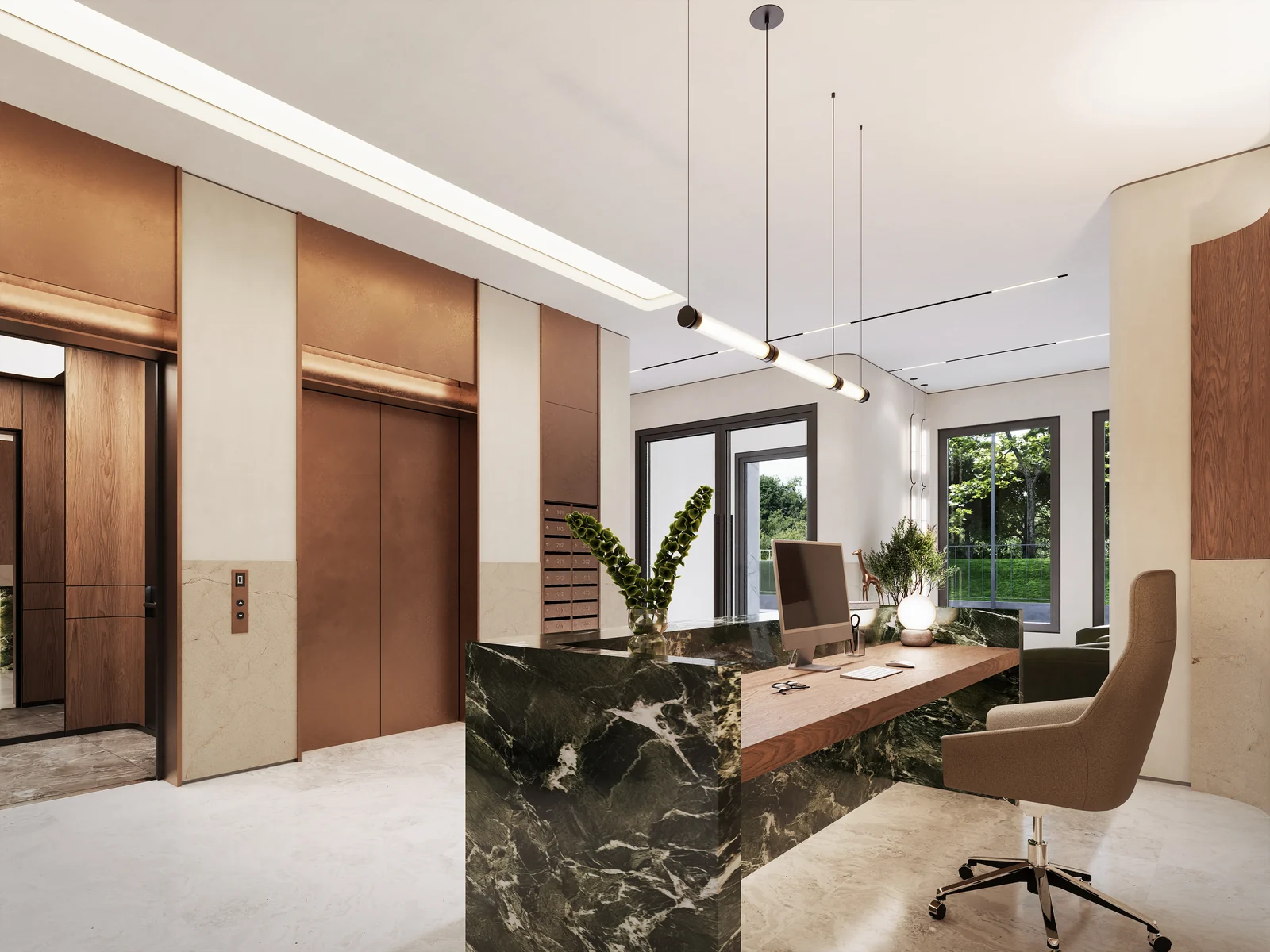 Lobi — Recepcija i liftovi